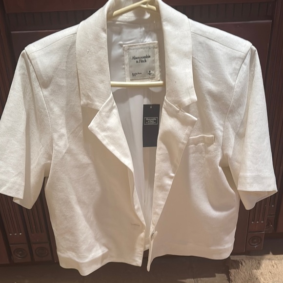 Abercrombie & Fitch Women's White Jacket - Picture 1 of 1